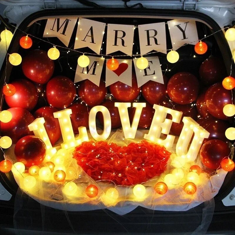 Description Picture 6 of item26 Letter Luminous Lamp LED Alphabet Battery Powered Night Light Christmas Wedding Birthday Party Decoration Ambience Lights