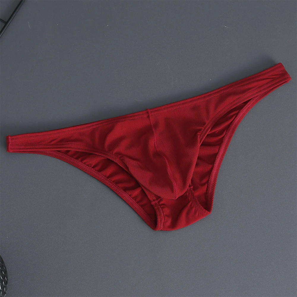 Soft Men Briefs Sexy Low Rise Panties With Bulge Pouch Bags Male G-String Thongs Man's Bikini Underwear Quick Dry Underpants A5 custom factory luxury paper folding orange green clothes shoes bags scarves underwear packaging gift box set