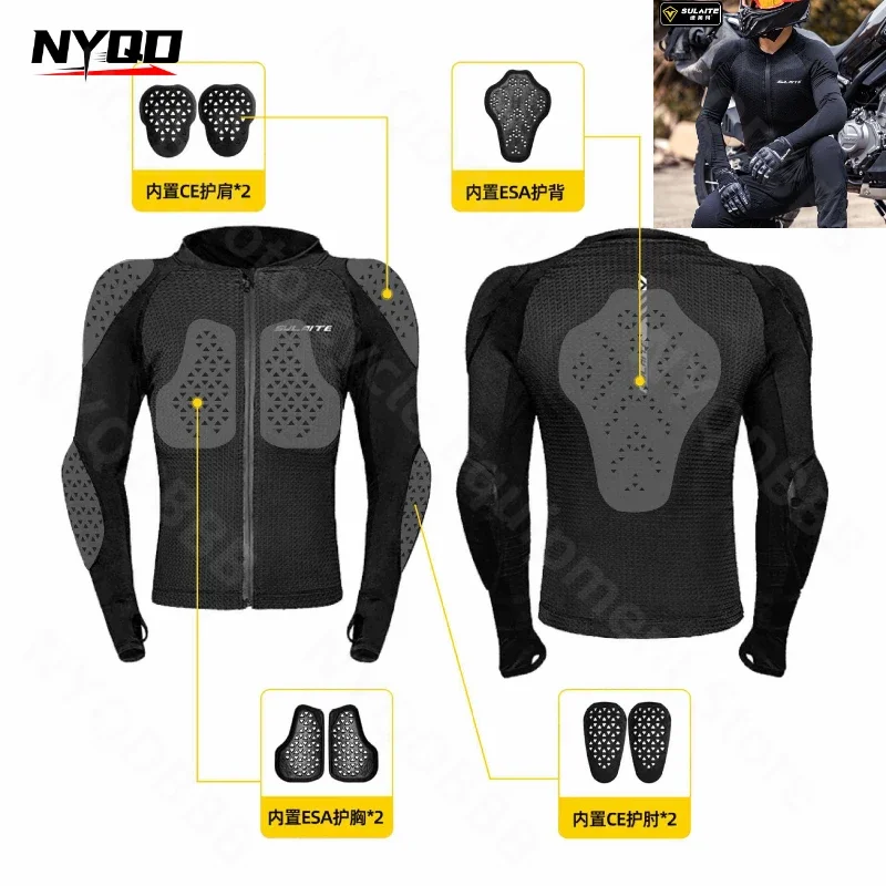 Motorcycle Armor Comprehensive Protection Motorcycle Anti Fall Summer Breathable Soft Armor Chest Protection Racing Suit