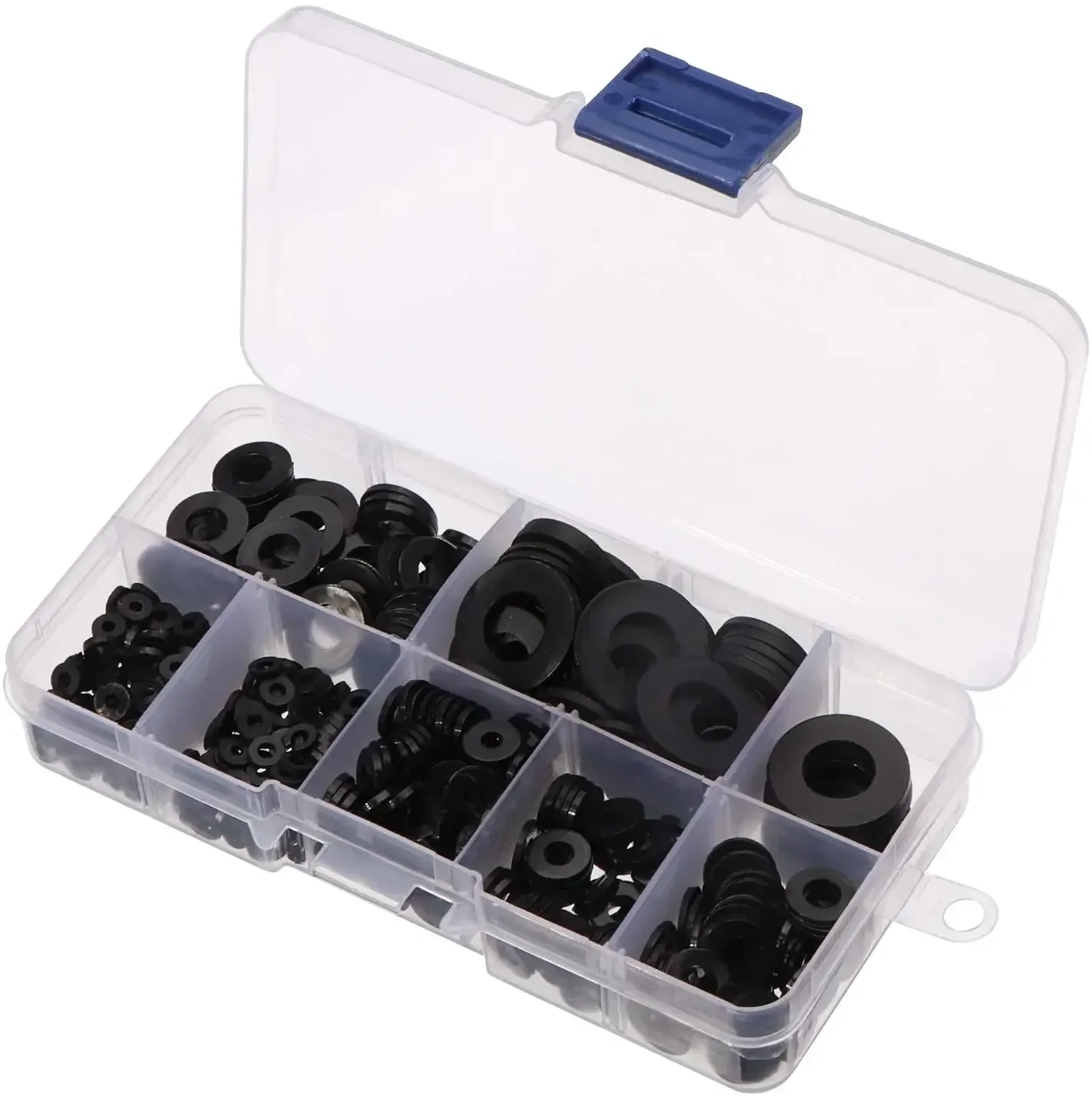 500pcs Nylon Washer Flat Assortment Set with 8-size Safety Plates M2 M2.5 M3 M4 M5 M6 M8 M10 Nylon Sealing Washers nylon washers