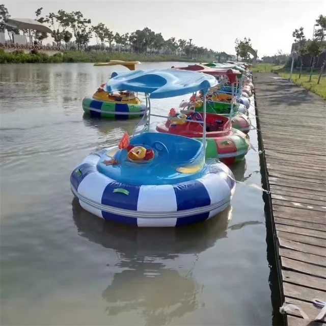 Recreational Boating Bumper Boats Parent-child Entertainment Toys Inflatable Kids Electric Bicycle Swimming Pool Mini Boat 4