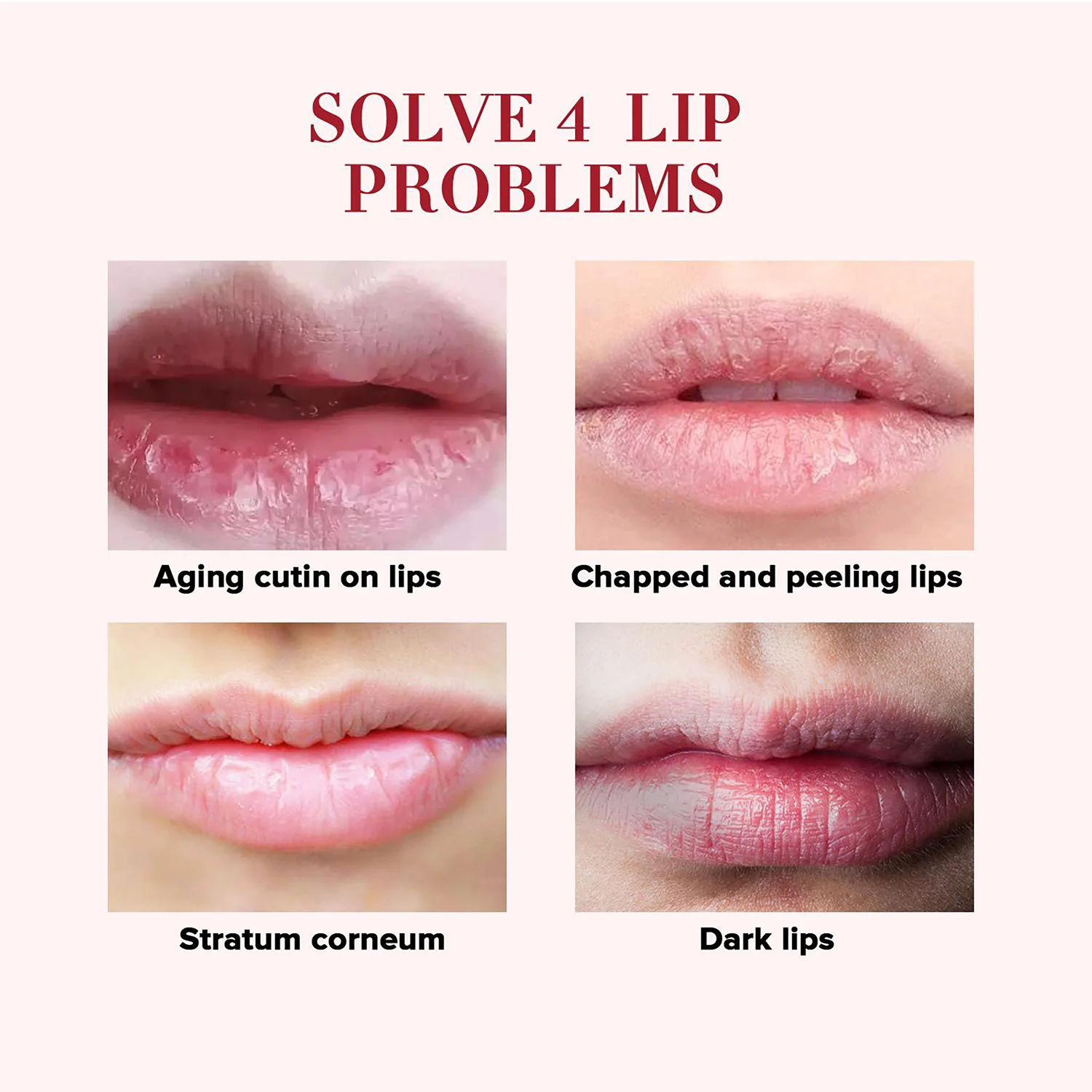 Rose Cherry Honey Peach Lipstick Moisturizing Lip Mask, Unisex Lip Oil, Nourishing Smoothing Lip Lines Lip Blam Lip Care 2