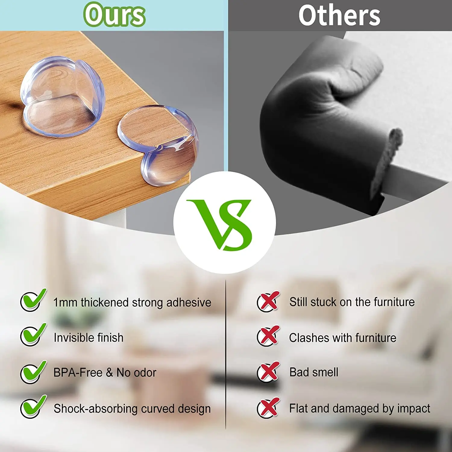 Silicone Table Corner Protector 4/8/16/20pcs Baby Safety Furniture Corner Anti Collision Black Transparent Cover