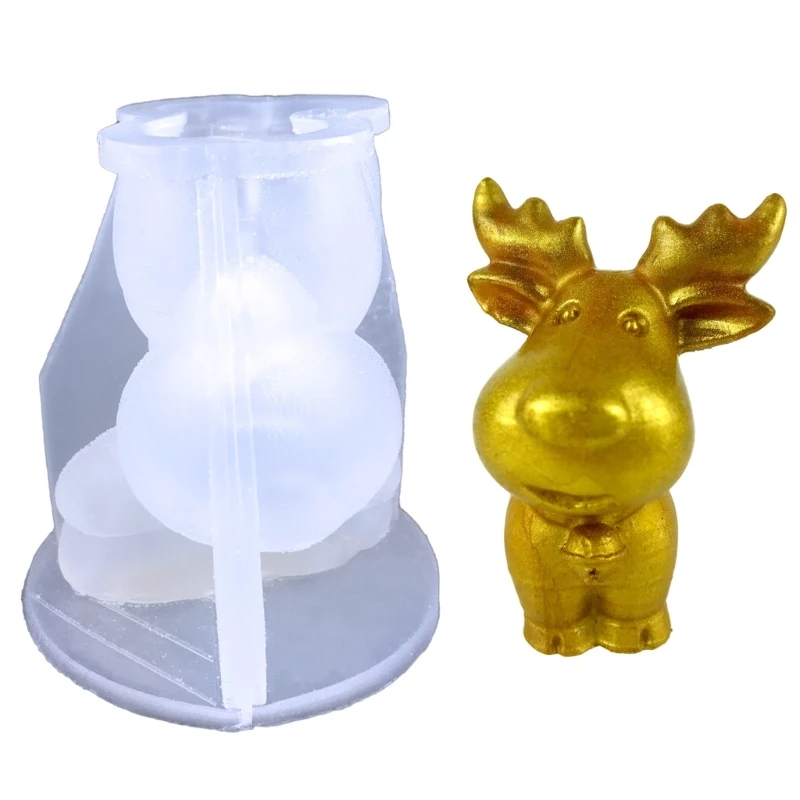 

Elk Candle Mold Candle Mold Christmas Ornament Mold for Home Decor Dropship