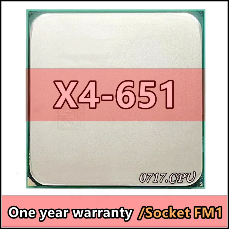 

X4 651 X4 651X X4 651K 3.0 GHz Quad-Core CPU Processor AD651KWNZ43GX / AD651XWNZ43GX Socket FM1