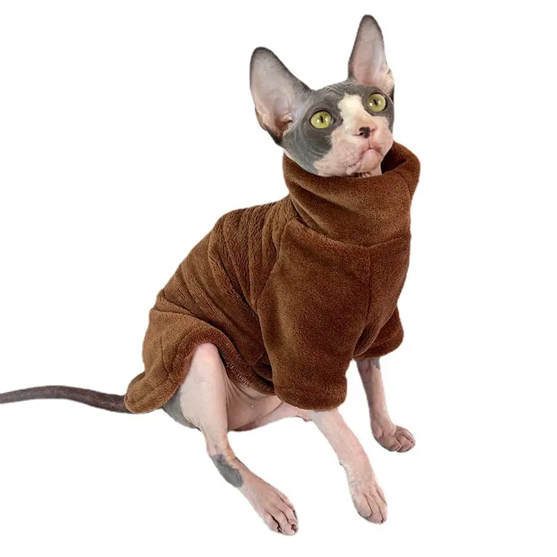 Winter Dog Clothes for Small Dogs Hairless Cat Sweater Winter Fashion Thickening Warm Sphynx Clothes Home Comfortable