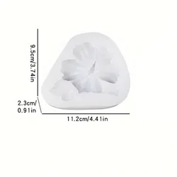 Elegant Rose Silicone Mold - Gray and Pink Flowers for Cakes, Soap, and Chocolate Crafting (MJH)