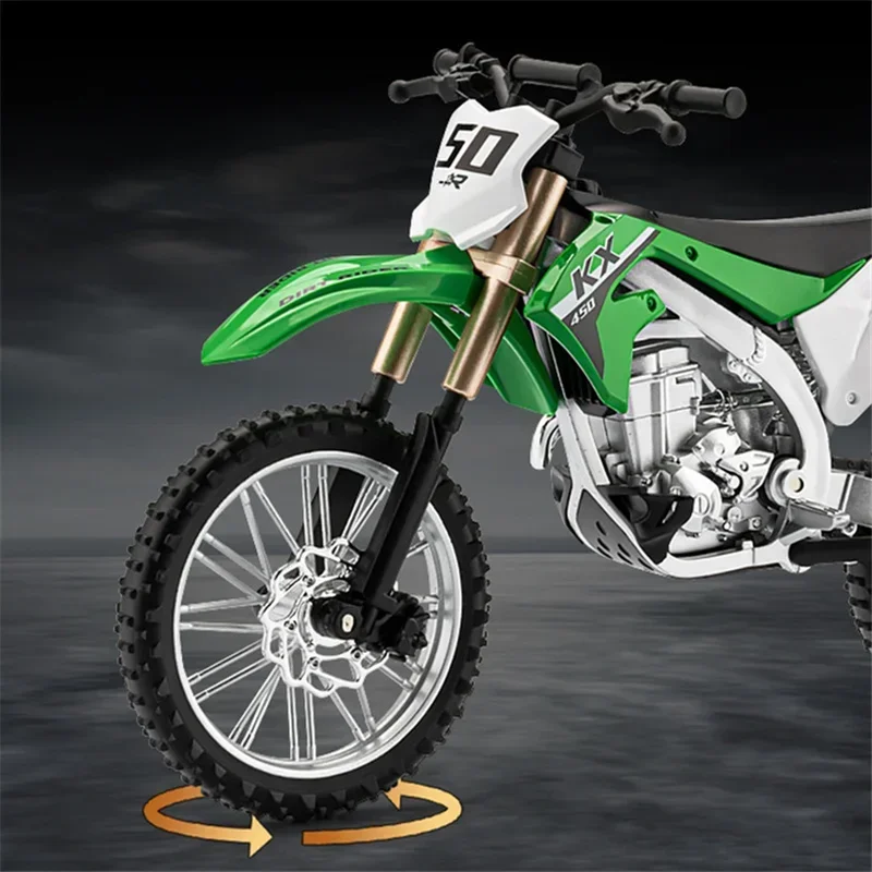 1:12 kawasaki KX450 Cross-Country Motorcycle Model Simulation Street Motorcycle Model Static Collection Children Toy Gift 3