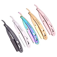 14*2cm 1 Pcs Body Razors Professional Barber Edge Steel Folding Shaving Knife Hair Removal Tools Shaving Razor + Blade 6102# 1