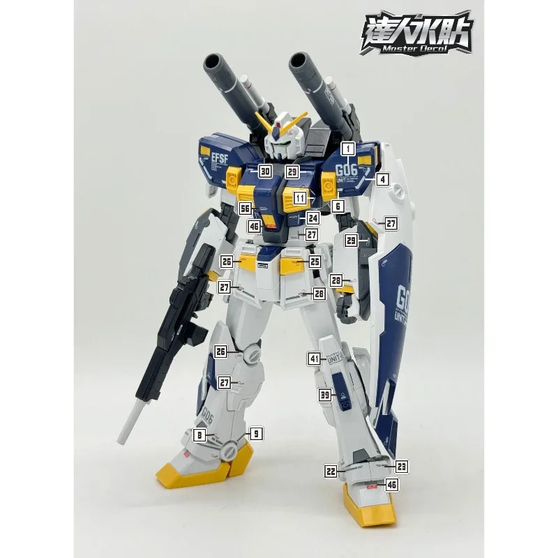 HGUC 1/144 RX-78-6 G06 Mudrock 고정밀 형광 워터 스티커 모델 액세서리용 마스터 데칼 H149