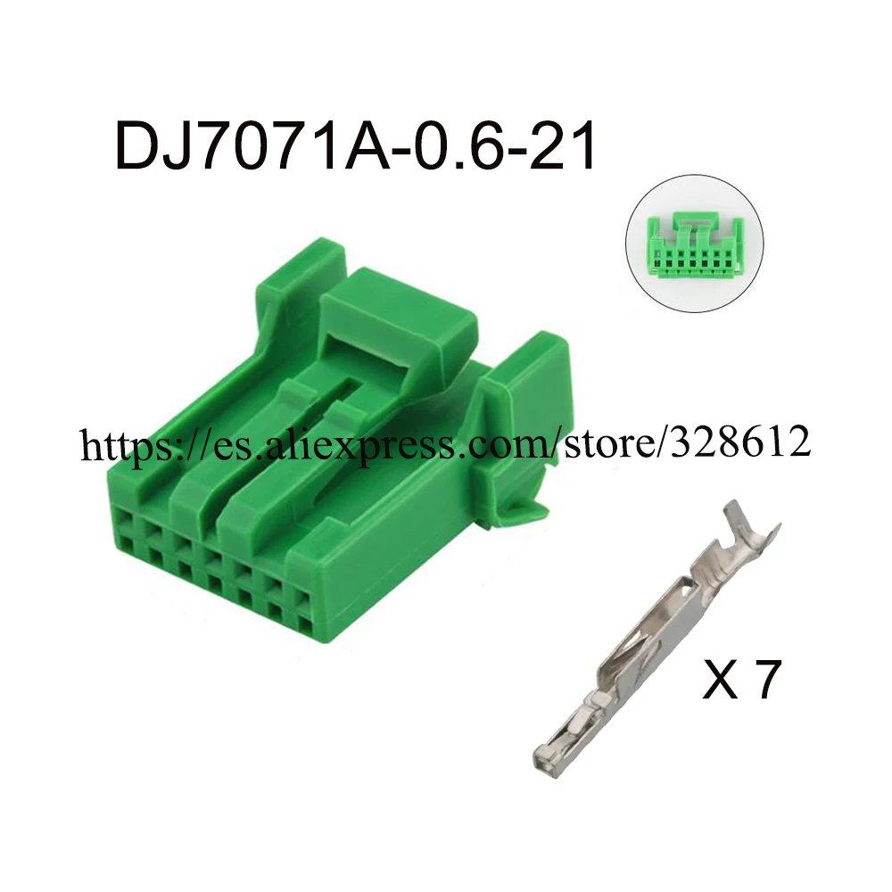 

100SET DJ7071A-0.6-21 auto wire connectors terminal 7 pin Waterproof automotive connector female male Plug socket