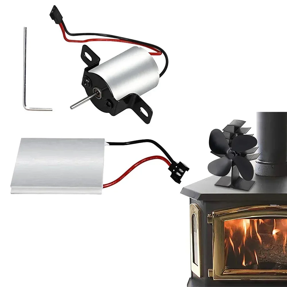 Fireplace Fan Motor Repair Parts Thermal Power Generation Sheet Chimney Stove Fan Fireplace Accessory DIY Replacement Kit