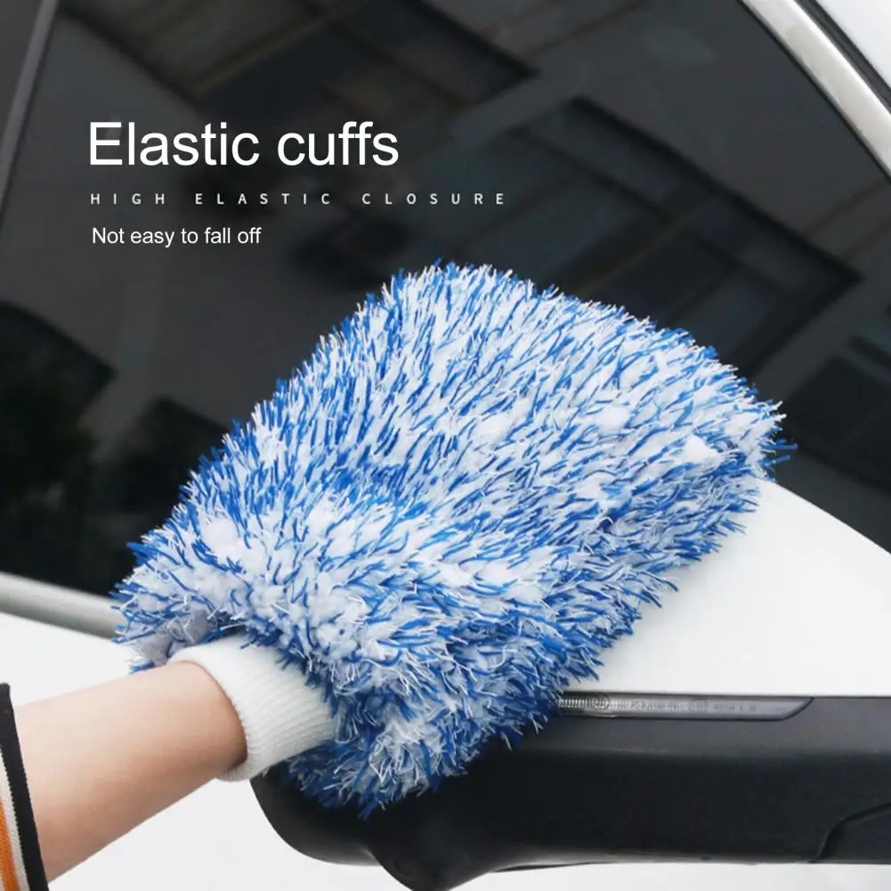

Car Wash Glove Soft Long Hair Thick Plush Reusable Car Wash Glove Car Accessories Car Wash Mitten Car Care Cleaning Glove