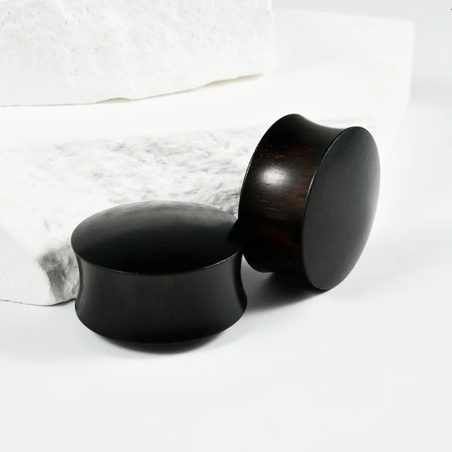 Dilatatore Lobo Set 20 Tappi Orecchie In Legno E Pietra - Tunnel - Foto 4