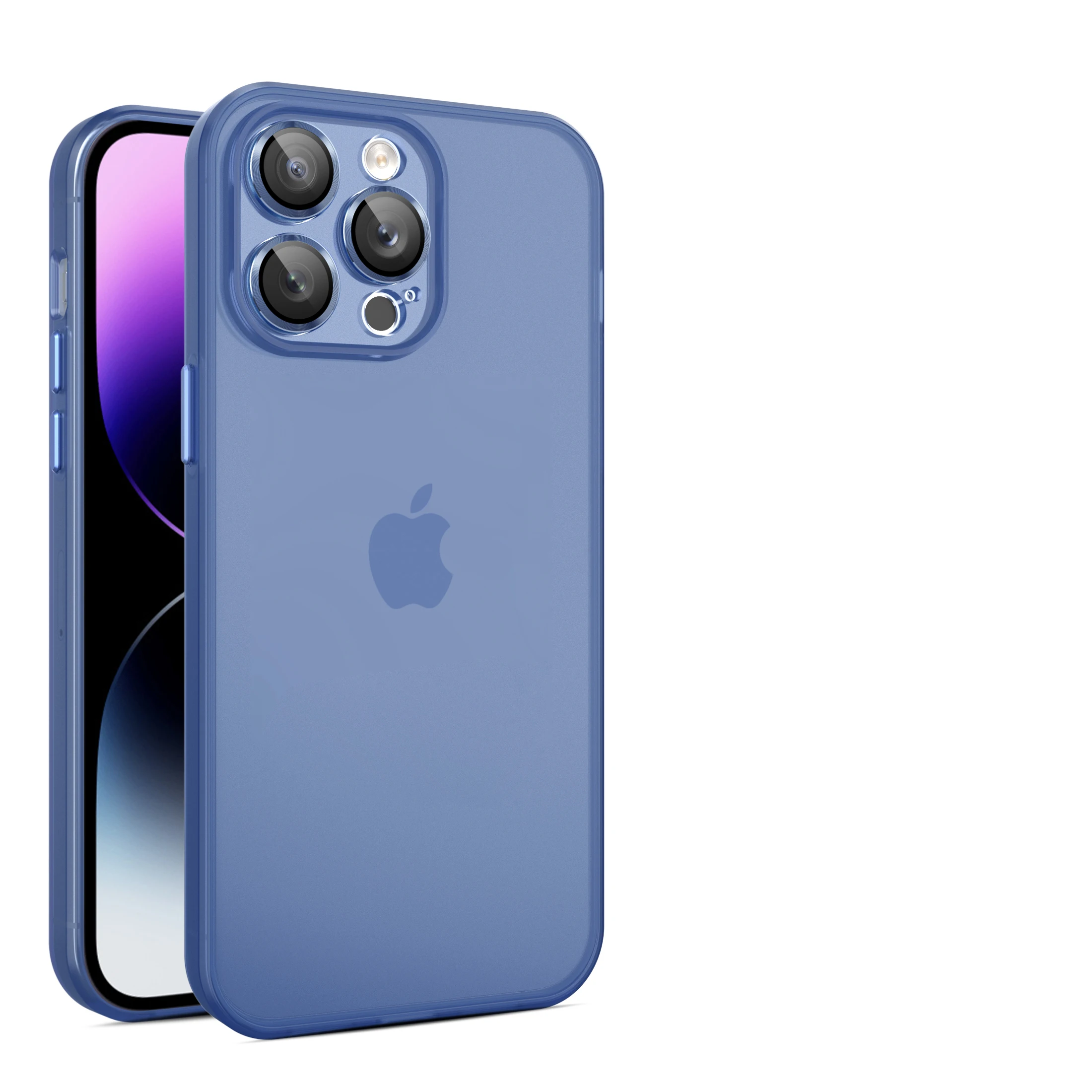 

Lens Glass Protector Case for iPhone 15 14 Plus Pro Max 13 12 11 Pro Max Luxury Frosted Shockproof Soft Edges Clear Phone Cover