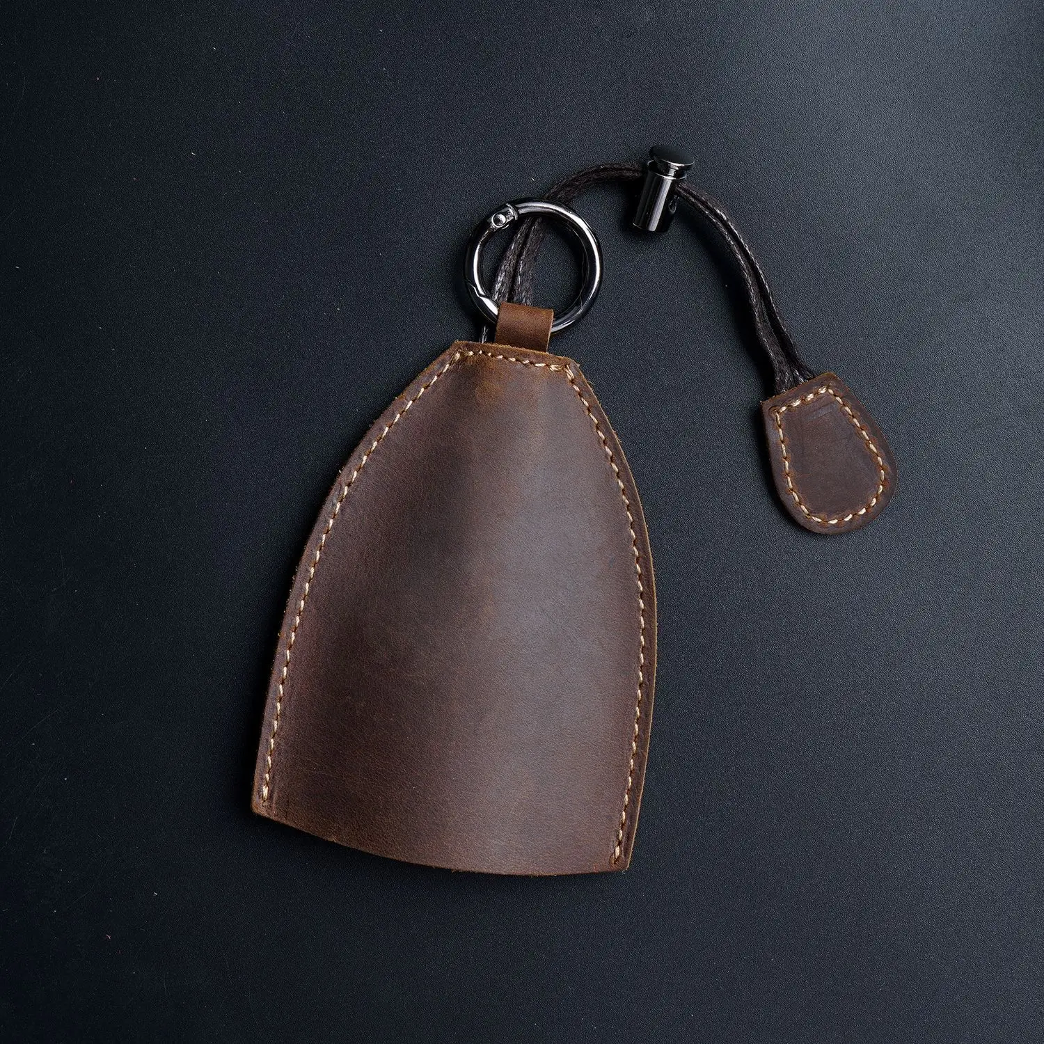 Elegant Genuine Leather Key Holder Case with Key Ring – Handmade Protective Cover