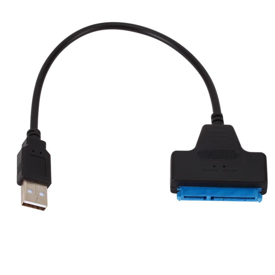 USB 2.0 To SATA 22pin Cable Adapter Converter Lines HDD SSD Connect Cord Wire 2.5in Hard Drives for Solid Drive Disk_voghion.com