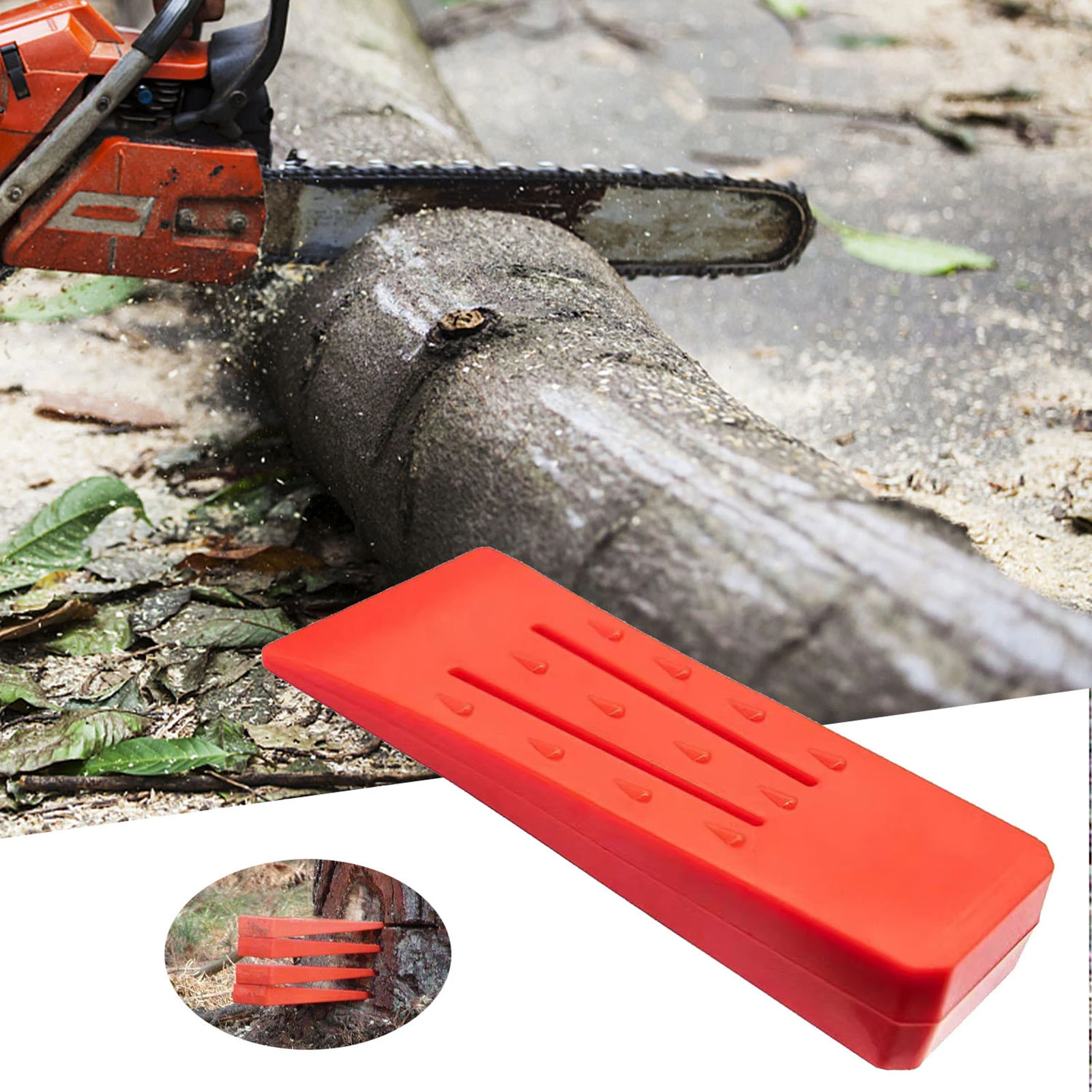 Cuñas de árbol con púas para cortar árboles, suministros de motosierra para cortar árboles que caen, cuñas de tala azul y roja, tala madera|Piezas para herramientas| -