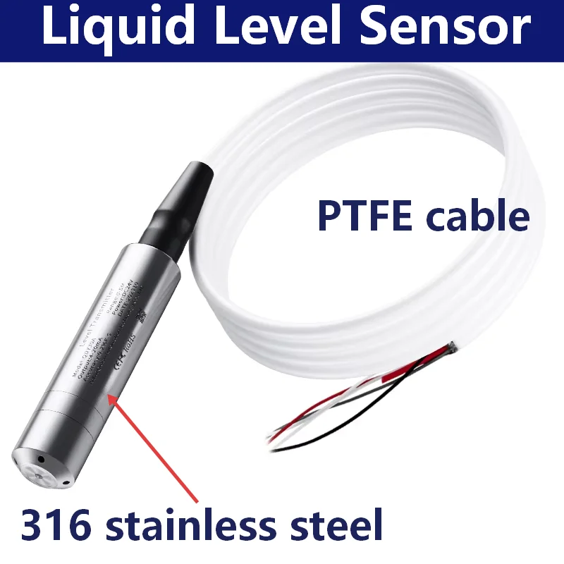 เครื่องส่งสัญญาณระดับน้ำทะเล 5 เมตร 4-20mA 0-10V 0-3.3V เอาต์พุต เซ็นเซอร์วัดระดับน้ำมัน น้ำ ความดันน้ำมัน น้ำมันเบนซิน ดีเซล 0-5 เมตร 10 เมตร 15 เมตร 1