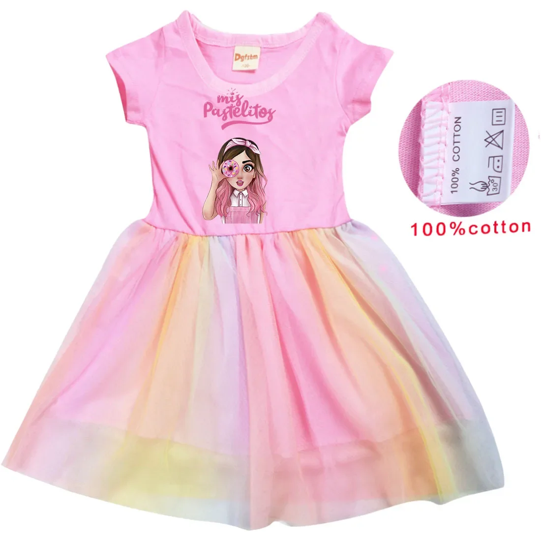 New Mis Pastelitos Baby Girls Dress Summer Kids Birthday Party Princess Dress Halloween Christmas Cosplay Costume