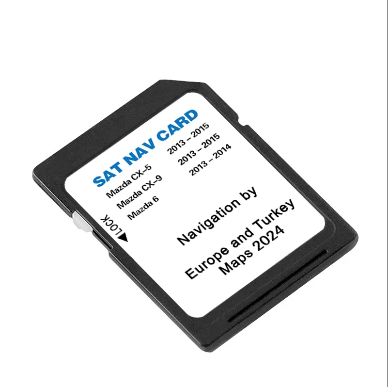 For Mazda 6 CX5 CX9 Sat Nav Navigation Card Verssion EU Turkey UK GPS Map Version Navi Software Update Memory card