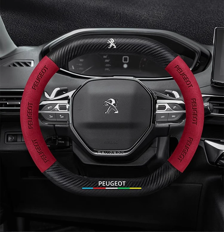 Car Steering Wheel Cover for Peugeot 106 107 108 206 207 208 301 307 308 406 407 408 508 607 2008 3008 4008 5008 GT RCZ Rifter steering wheel cover
