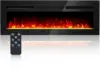 Electric Fireplace 60Inch Wall Mounted Electric Fireplace, Remote Control With Timer Touch Screen Adjustable Flame Color + Speed 1