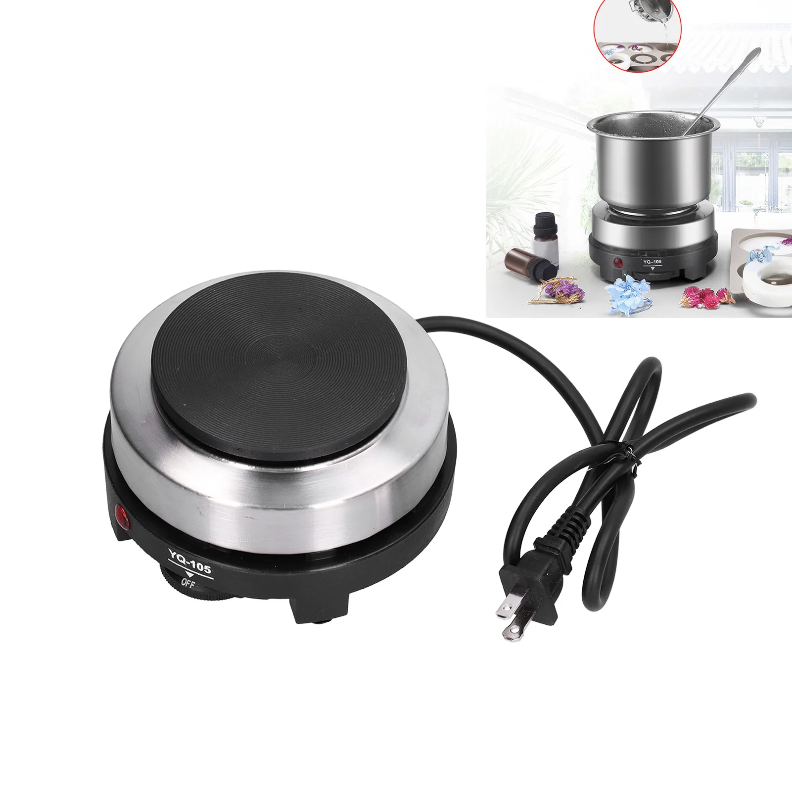500W electric stove mini temperature controlled electric heater for home restaurant US plug 110V