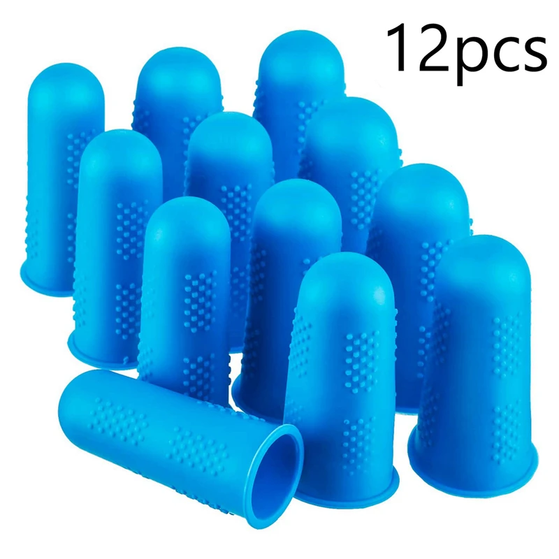 12 Pcs Hot Melt Adhesive Finger Caps Silicone Finger Protectors For Hot Glue Wax Rosin Resin Honey Adhesives