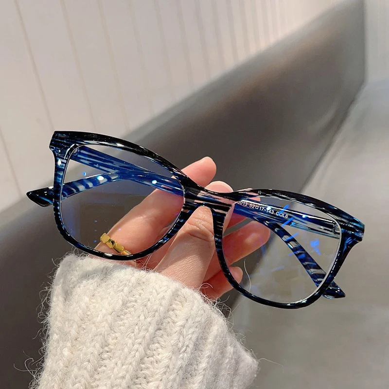Optical Lenses Cat Eye Women Eyeglasses Anti Blue Light With Frame
