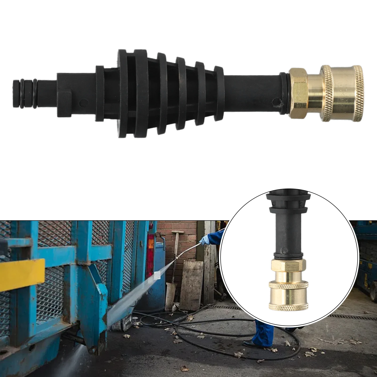 For WORX WA4013 Short Lance Accessory Extension Rod Adapter Black Number 60046622 Replacement Garden Cleaning Car Wash Tool 4