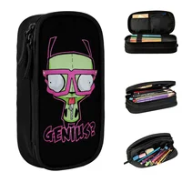 Lovely Kawaii Invader Zim Pencil Cases Pencil Box Pen for Student Large Storage Bag Office Zipper Stationery 1