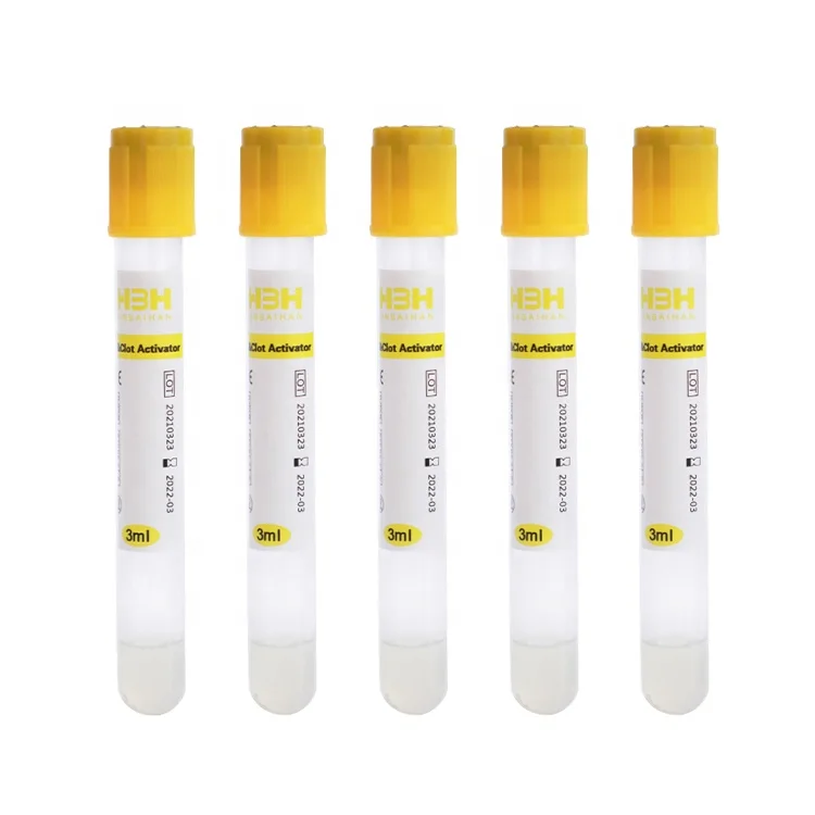 MedicalDisposableCEYellowStopperGelClotActivatorSSTBlood