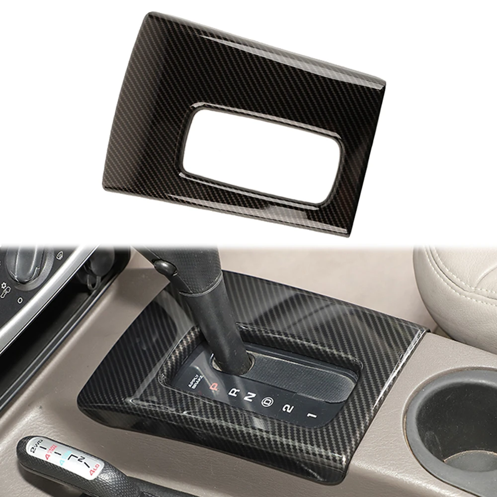 

Carbon Fiber Gear Shift Panel Decoration Cover Trim for Jeep Liberty 1999-2001 2002 2003 2004 2005 2006 Car Interior Accessories