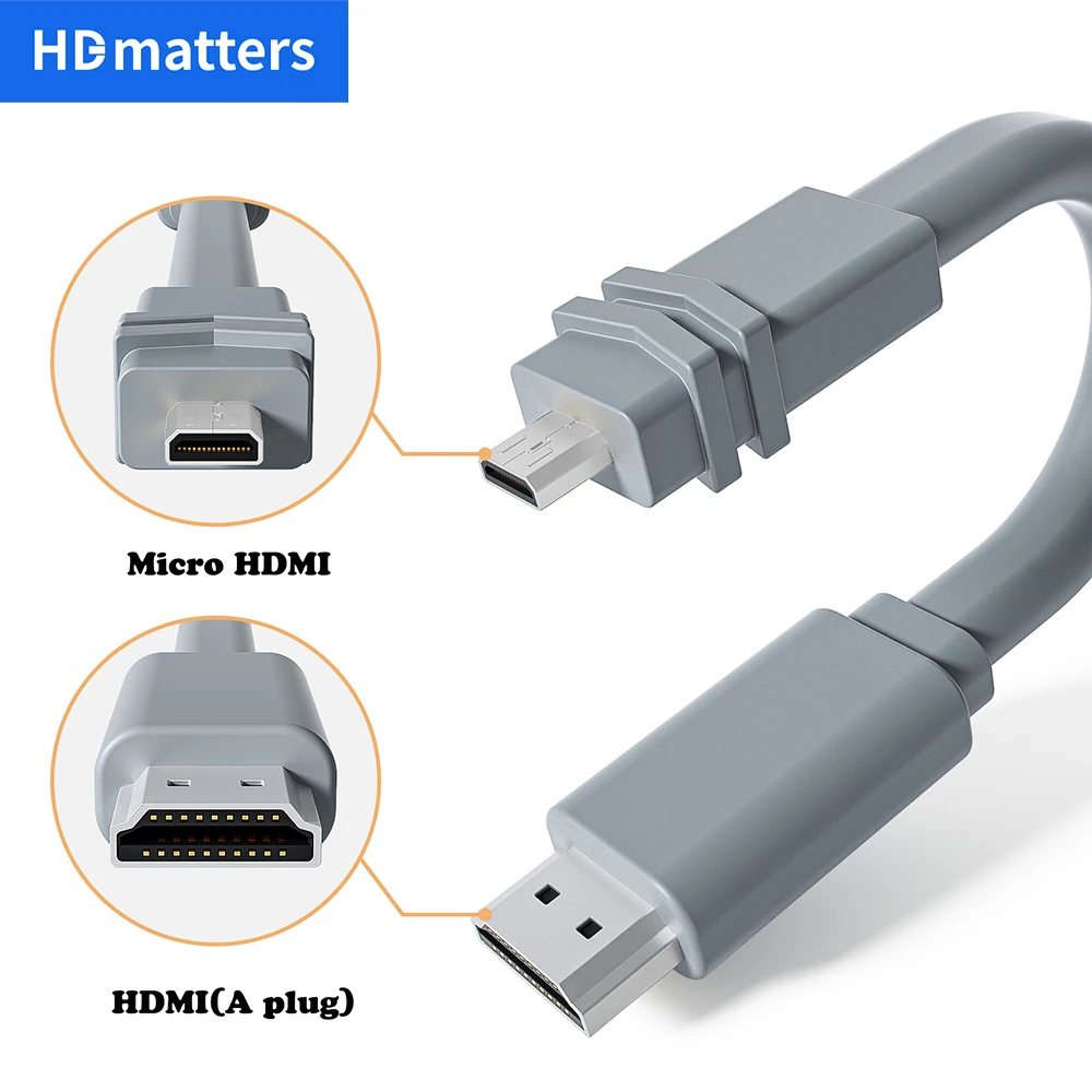 Cablecc - Cavo Adattatore Micro HDMI Da Femmina A HDMI Maschio, 20 - Foto 8