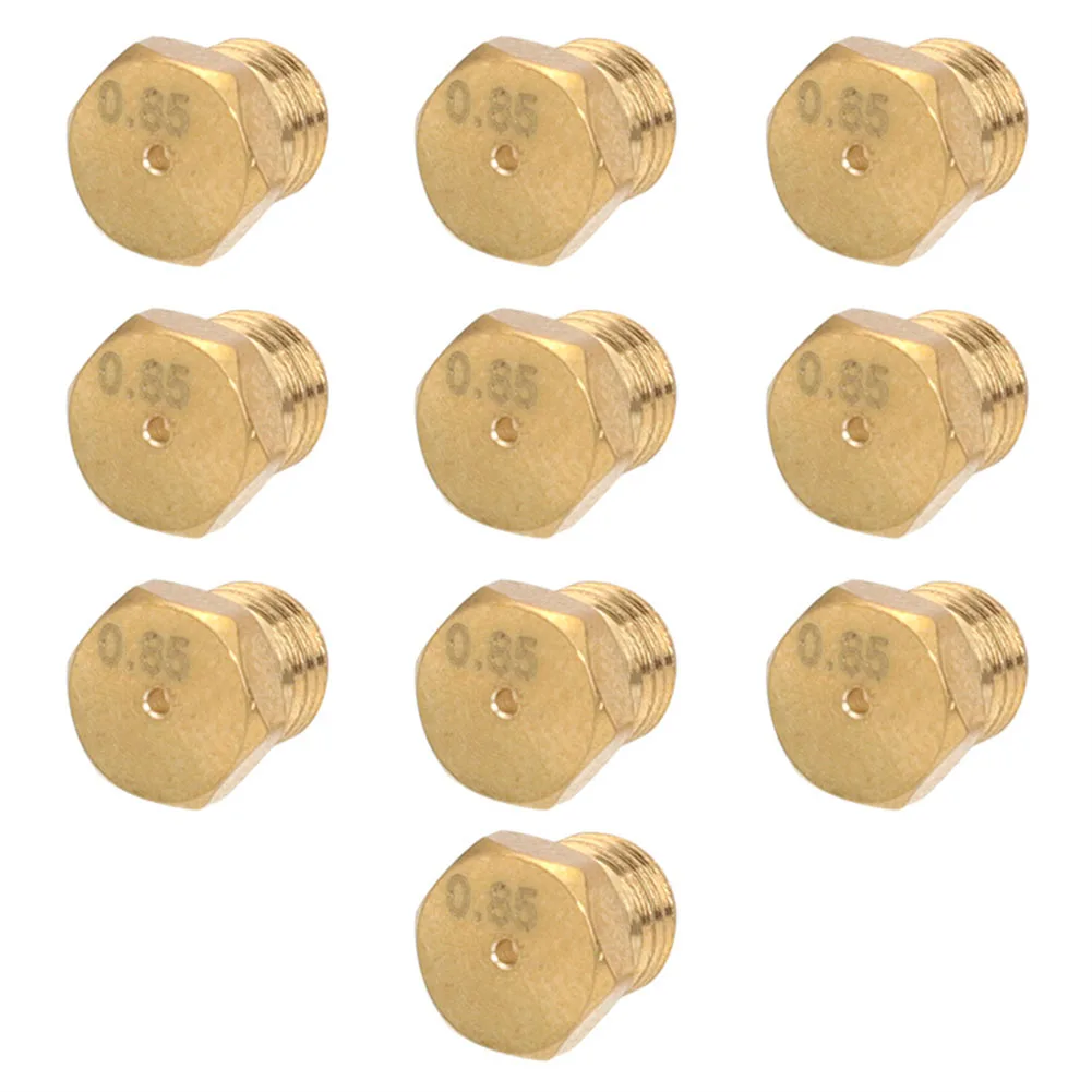 10pcs Brass Burner Nozzle M6*0.75 Thermal Propane Injector Conversion Kit Gas Injection Eva Nozzle For Cooking Water Heaters