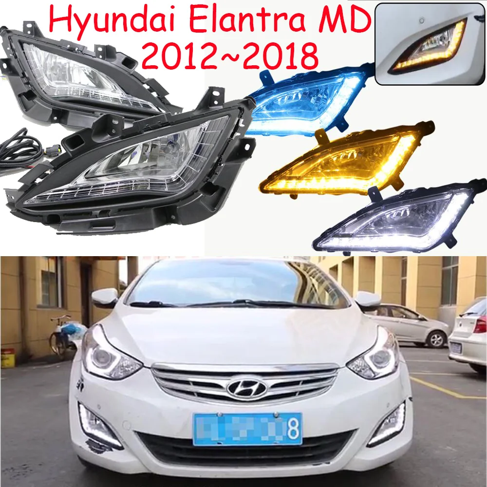 

Автомобильные фары 2012 ~ 2018 года для Hyundai Elantra дневсветильник автомобильные аксессуары светодиодный ные ДХО светильник для Elantra Противотуманные фары