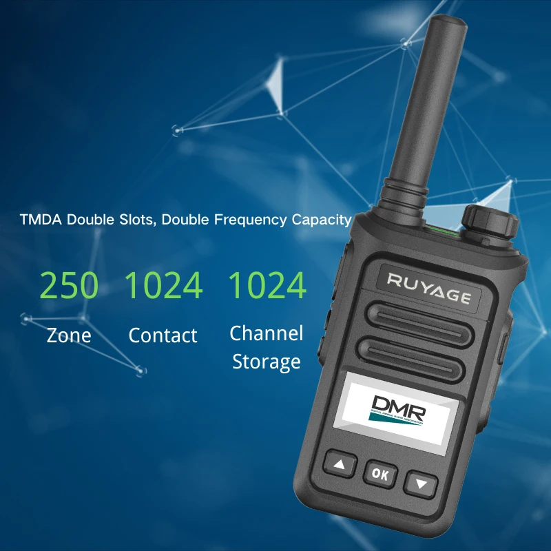 Ruyage DP20 DMR Radios VOX Walkie Talkie Long Range Powerful Radio For Hutting Outdoor Travel Digital Two Way Radios