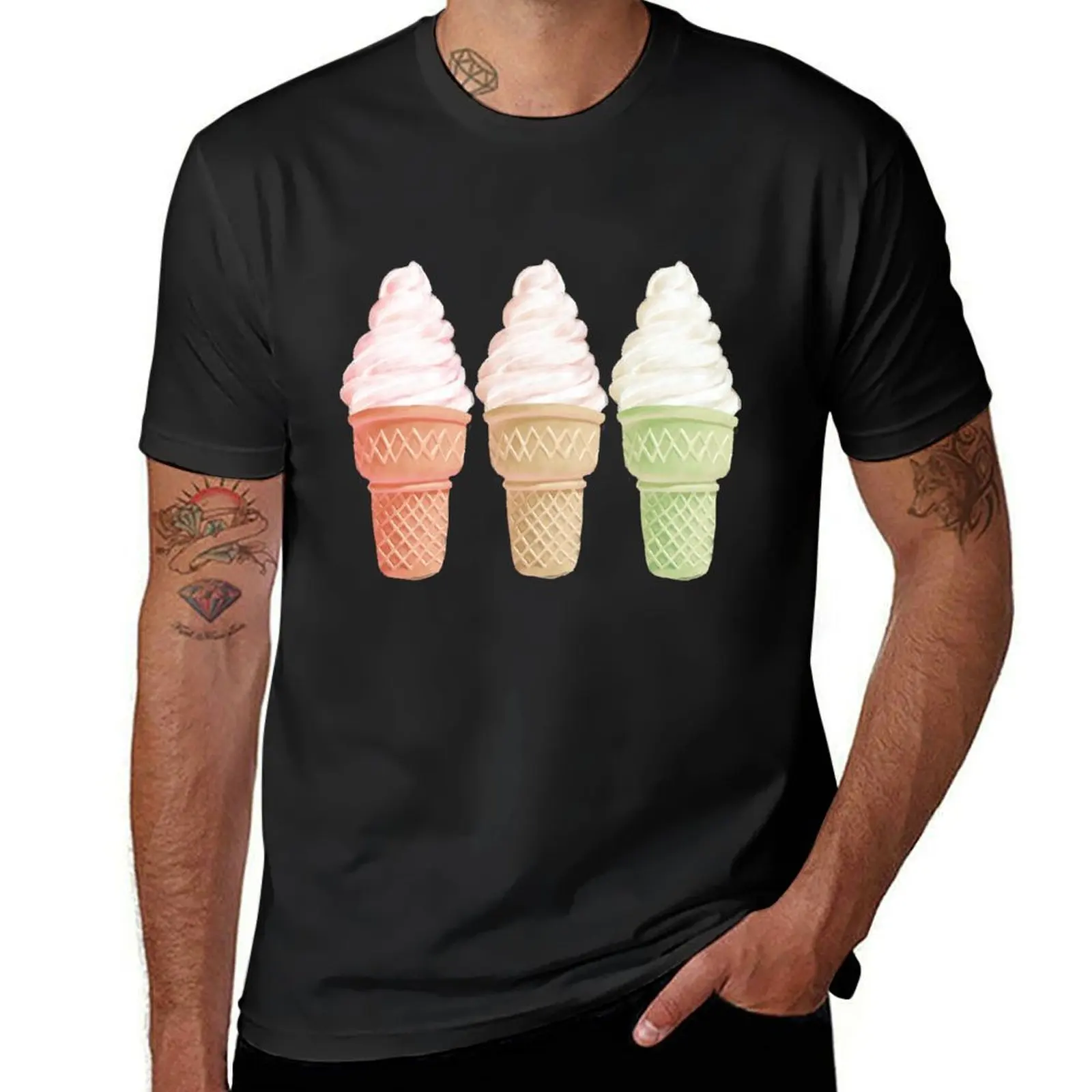 

Happinesses II T-Shirt oversized tops summer top sublime T-shirts for men cotton