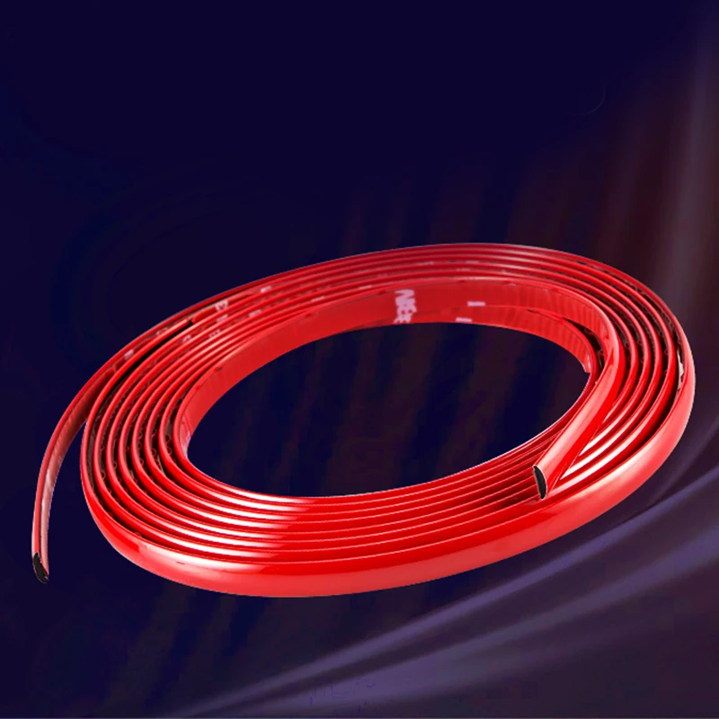 3M/5M DIY Auto-Stoßstangen-Selbstklebestreifen Roter Dekorativer Streifen Verstärktes PVC-Material zur Vermeidung von Karosseriekratzern Auto-Zubehör – Detail 2