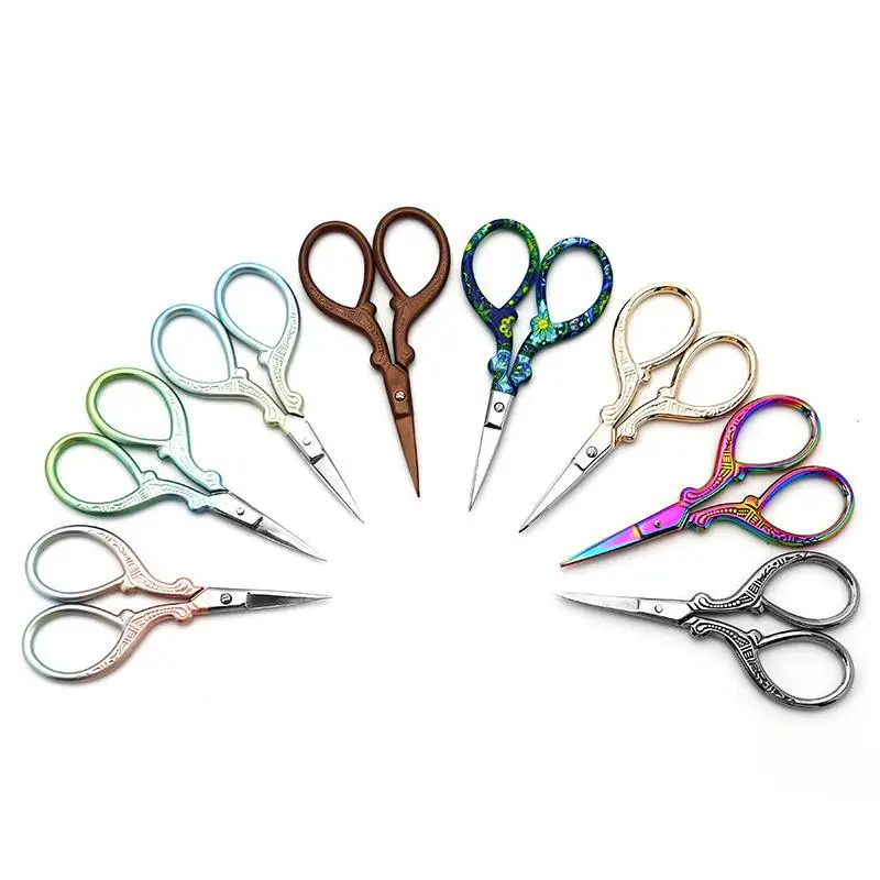 MIni Tailor Scissor Pointed Shape Sewing Stainless Steel Small Embroidery Craft CrossStitch Scissors U Shape DIY Home Tools