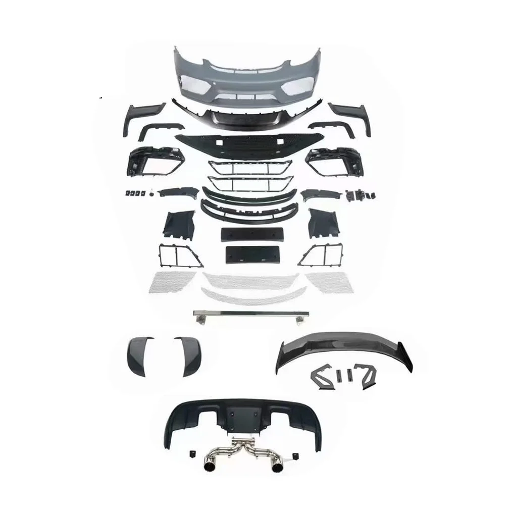 

Hot Sell Gt4rs Style Body Kit For Porsche 718 Cayman Boxster Front Bumper Rear Diffuser Exhaust Body Part