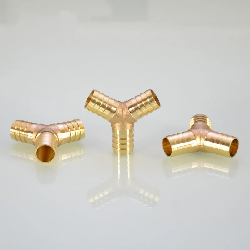 Description Picture 4 of item1PC Brass Barb Pipe Fitting Y Type 3 way tee connector For 4mm 5mm 6mm 8mm 10/12/14/16/19/25mm hose copper Pagoda Tube Fittings