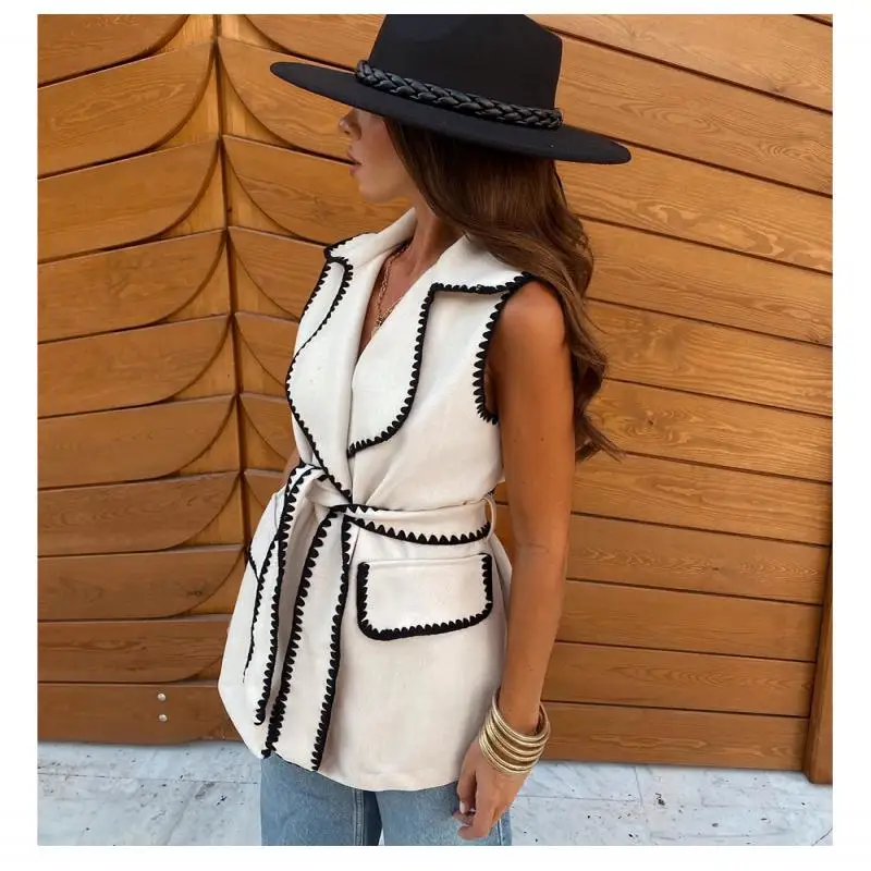 

New Women's Long Wool Blended Jacket Classic Fashion Design Autumn Winter Waistcoat Comfortable Basics Ladies Jacket