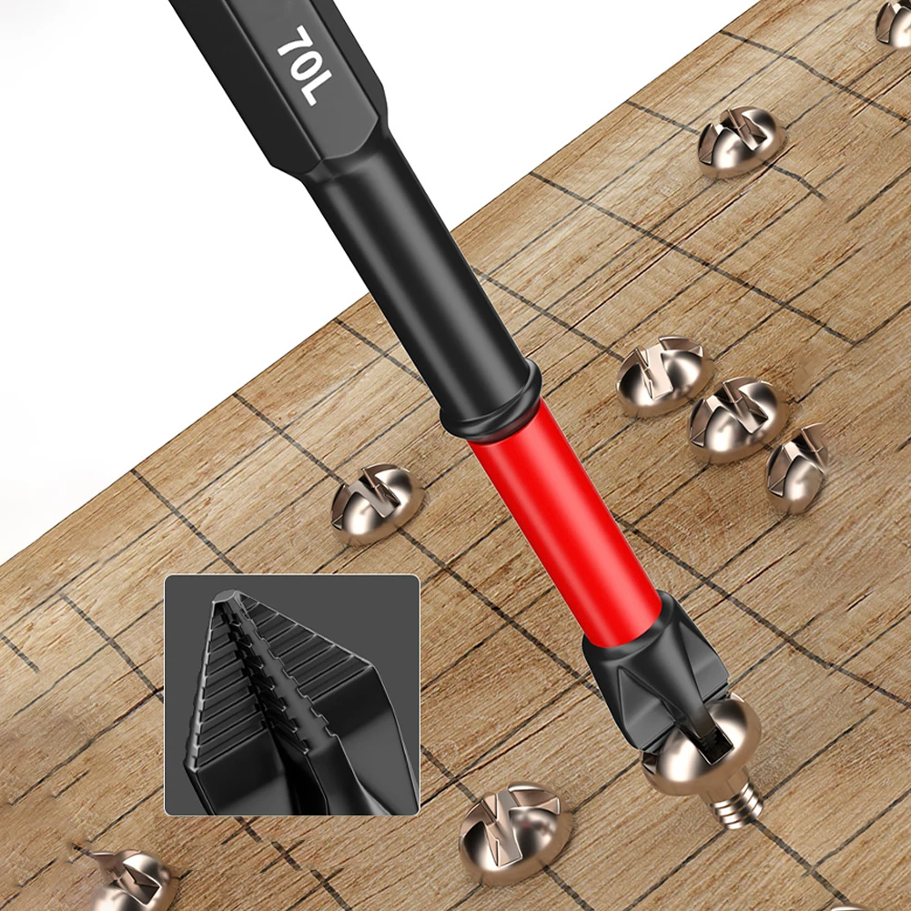 

2/6pc PH2 Magnetic Batch Head Cross Screwdriver Hardness Impact Drill Bit 25/50/65/70/90/150mm Non-Slip Screwdriver Bits Set