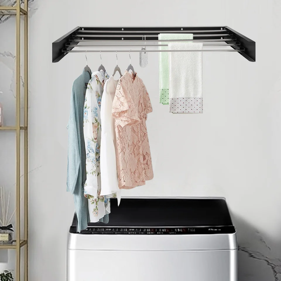 Wall Mounted Foldable Clothes Drying Rack