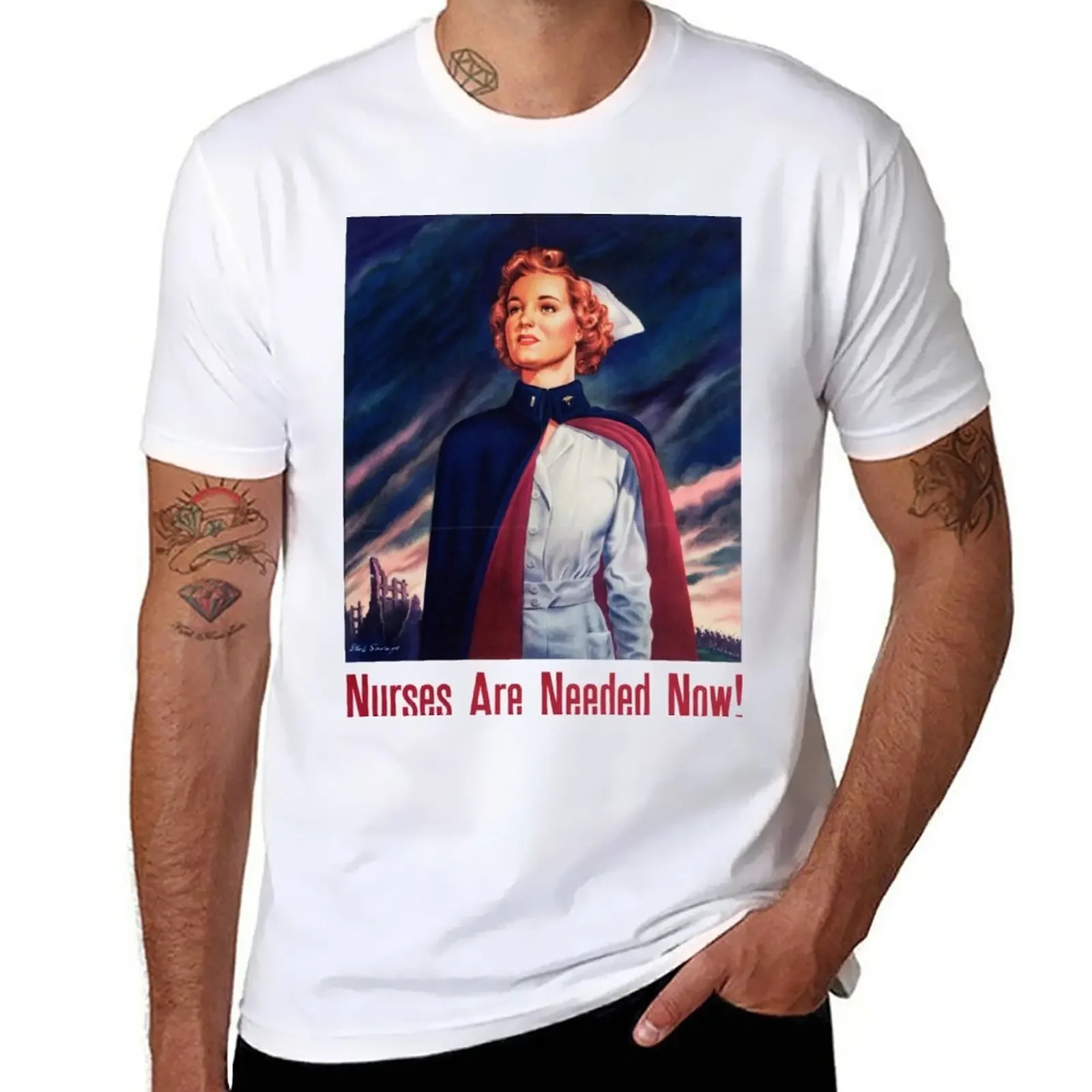 

Nurses are needed now. Army Nurse Corps. T-Shirt Blouse sweat mens graphic t-shirts hip hop