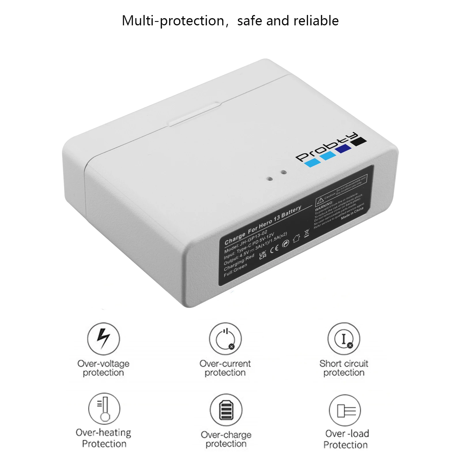 Chargeur Batterie GoPro Hero 13 USB Type-C Rapide