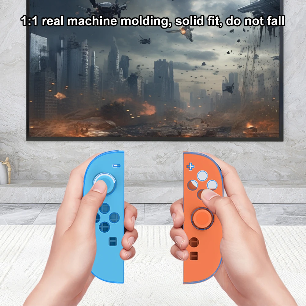 For Switch 2 Joy-con Handle Silicone Case Anti-Slip Protective Cover w/ Thumbstick Grips Caps for Nintendo for Switch 2