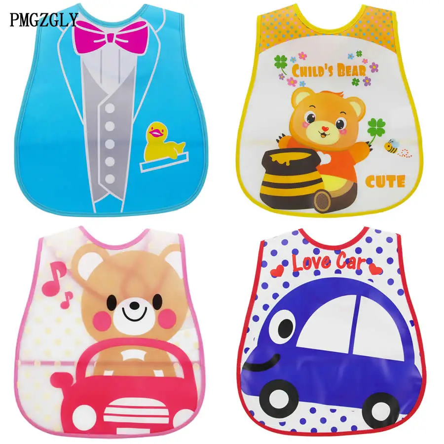 Cartoon Baby Bibs Waterproof Newborn Bandanas Feeding Baby Burp Cloths Girls Boys Saliva Towel Print Apron Christmas Gift